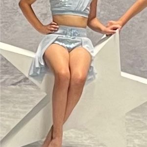 Light blue girls lyrical dance costume